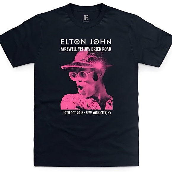 Custom Elton John Goodbye Yellow Brick Tour NYC October 2018 Size XL Unisex New - Picture 4 of 4